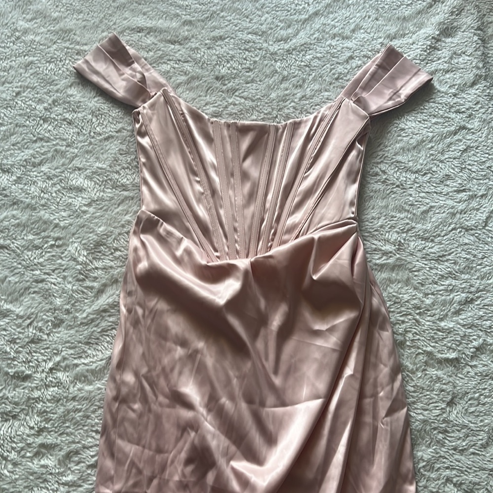 Corset dress, baby pink, satin, size small - Picture 2 of 5